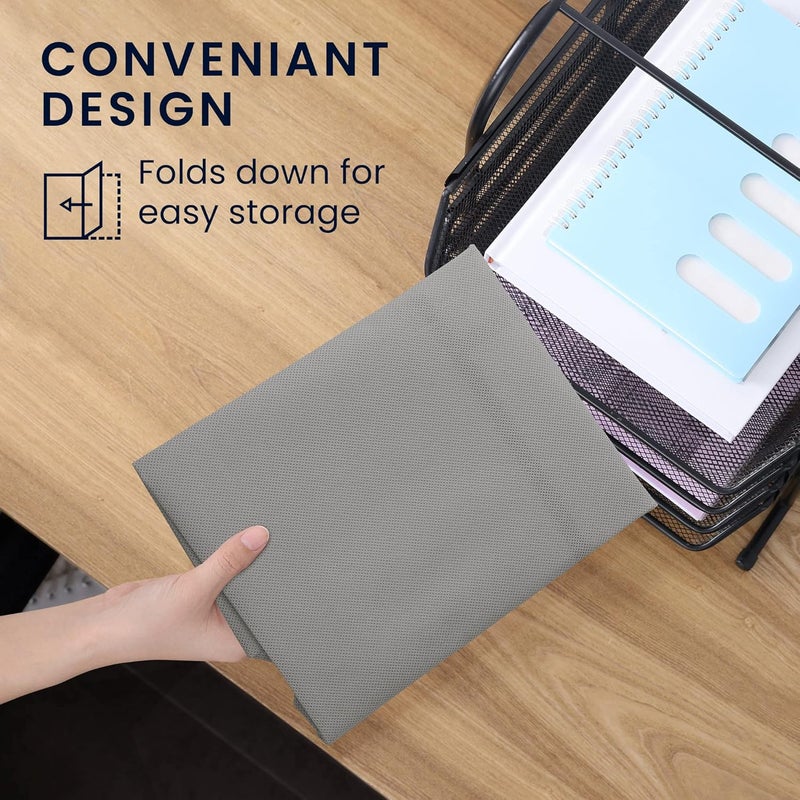 kwmobile Dust Cover Compatible with HP DeskJet 2755e / DeskJet 2720e / 2710e / 2820e / 2721e - Printer Case - Fabric Protector Cover - Light Grey - Image 5